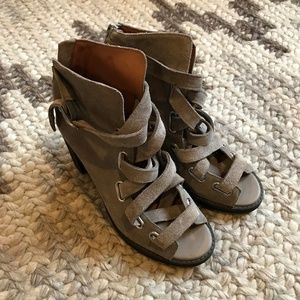 Jeffrey Campbell Suede Taupe 6.5 Heels